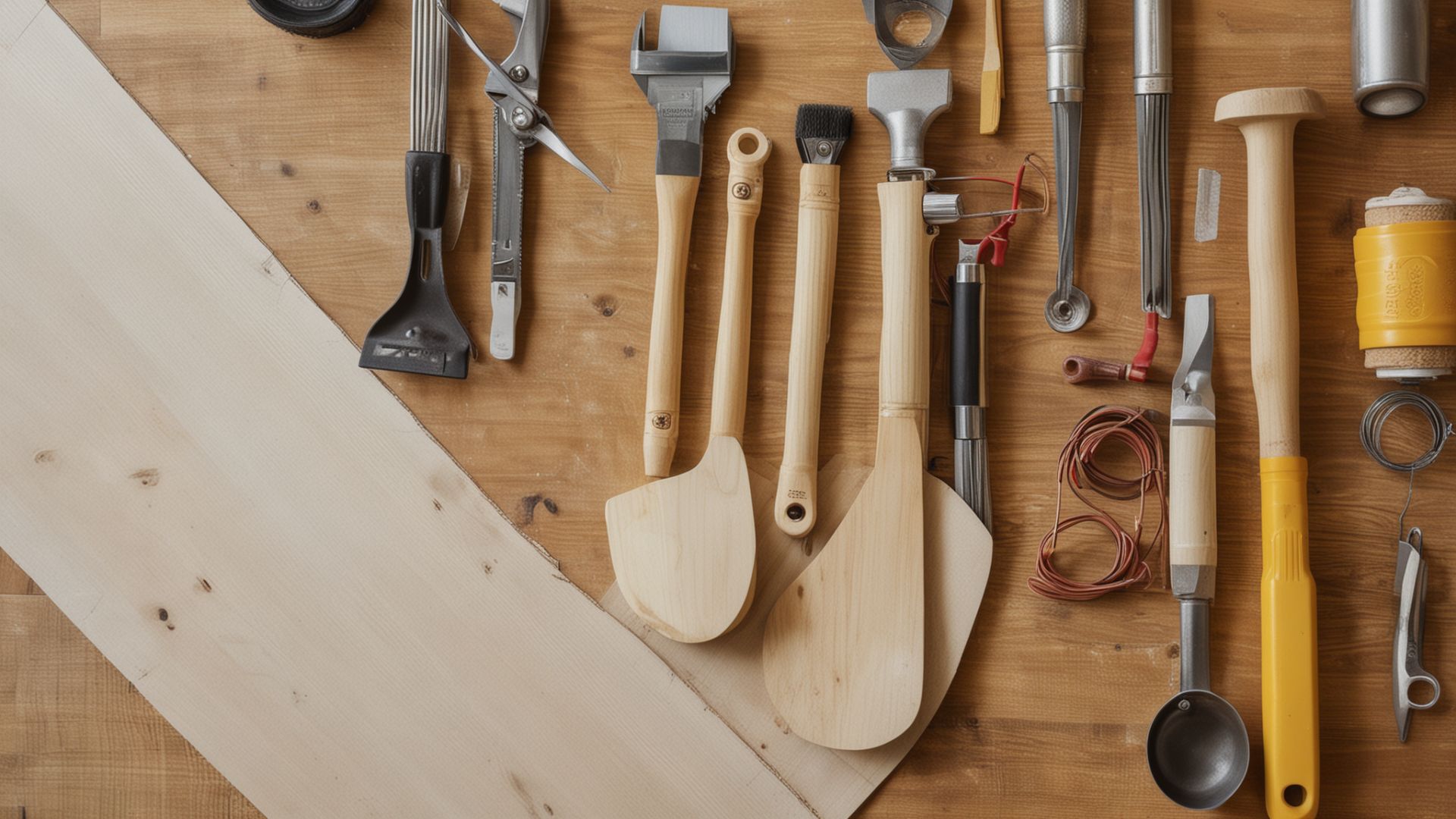 Kitchen tools and construction materials for remodeling